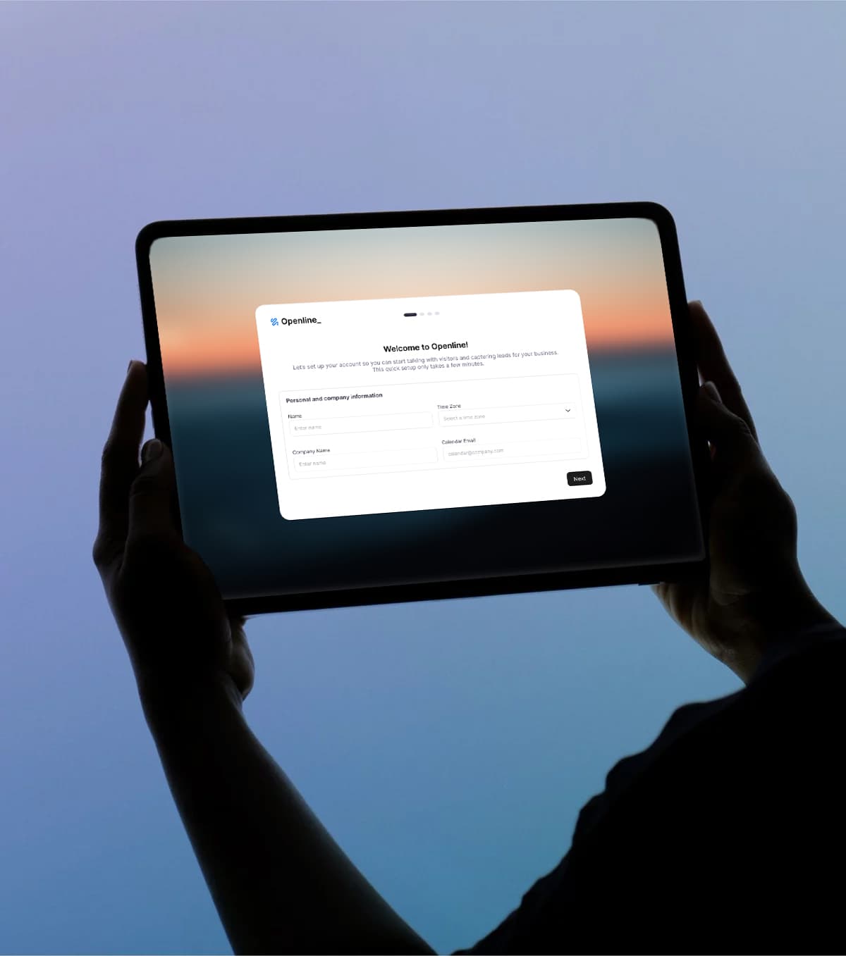 Chelsea Labs application development preview on a tablet
